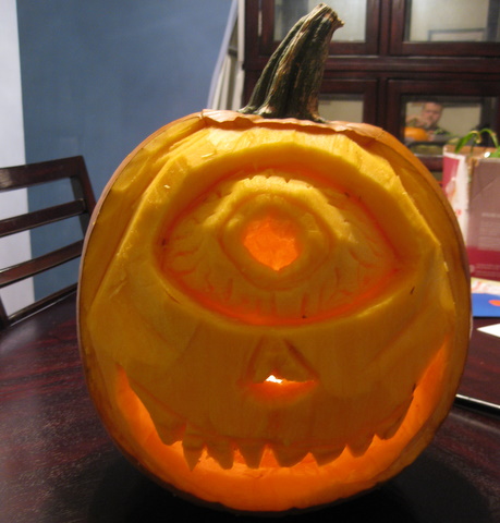 Mike Wazowski Pumpkin Carving ⋆ The CaffiNation